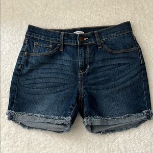 Old Navy Blue Jean Shorts with Cuffed Hem and Distressed Details